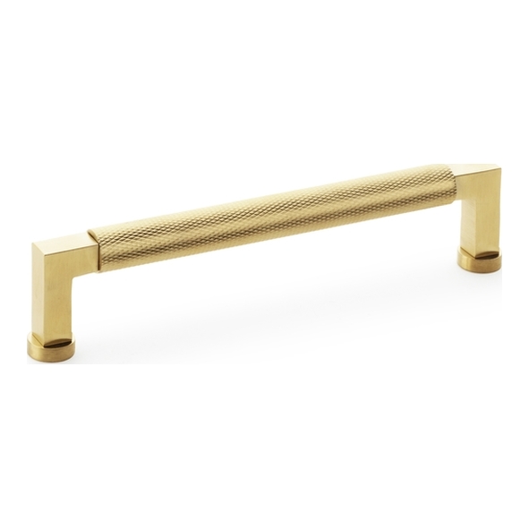 AW819-160-SBPVD • 160mm c/c • Satin Brass PVD • Alexander and Wilks Camille Knurled Cabinet Pull Handle